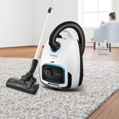 série 6, aspirateur avec sac, prosilence, blanc bosch bgb6sil1