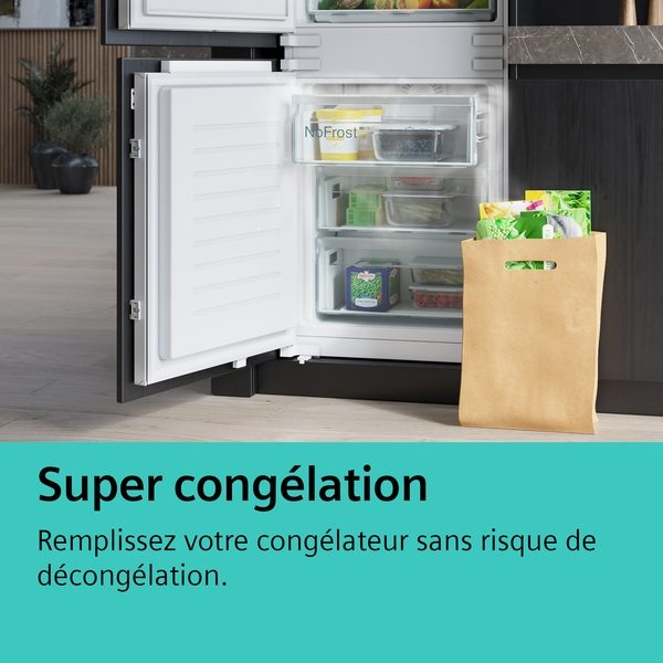 iQ300, Réfrigérateur intégrable, 177.5 x 56 cm, charnières pantographes  KI81RVFE0 - Meg diffusion