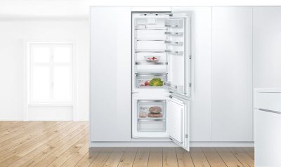 série 6, réfrigérateur combiné intégrable, 177.2 x 55.8 cm, charnières pantographes softclose bosch kis87edd0