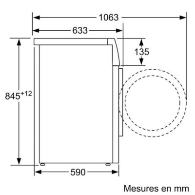 série 4, lave linge front, 8 kg, 1400 trs/min bosch wan28258fr