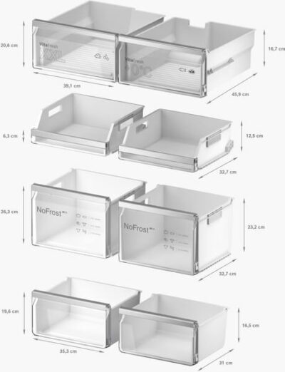 bosch réfrigérateur multi portes congélateur en bas, 183 x 90.5 cm, acier brossé anti traces.kfd96apea