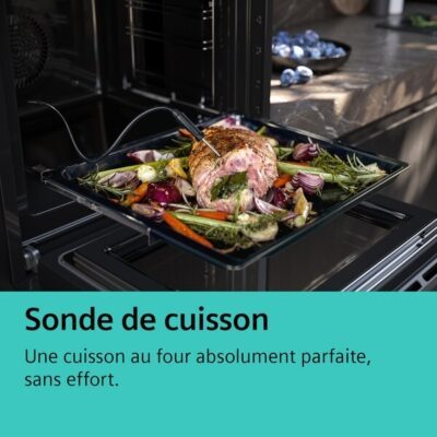 iq500, four avec sonde de cuisson extraklasse, 60 x 60 cm, inox siemens hb378g6s3f