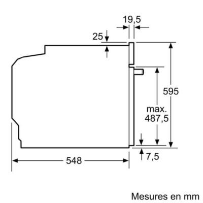 iq300, four intégrable avec fonction vapeur, 60 x 60 cm, inox hr372g0s3f