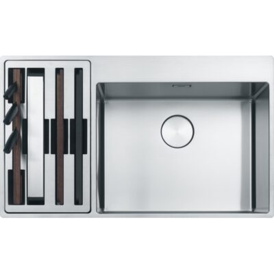 Cuve BOX CENTER, BWX 220-54-27 Inox, à encastrer 860x510 mm. Le choix unique pour une cuisine intemporelle. Son Inox incarne l'élégance et est facile à nettoyer. Vidage automatique, livrer avec un set d'accessoire complet qui vous permet une installation en toute tranquillité.