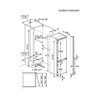 réfrigérateur congélateur combiné encastrable 177.2 cm twintech® electrolux lnt6me18s