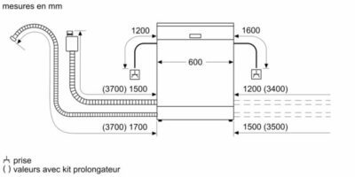 iq300, lave vaisselle pose libre, 60 cm, blanc sn23hw02ke