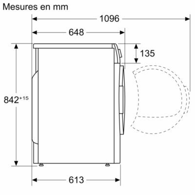 série 6, sèche linge bosch exclusiv pompe à chaleur, 9 kg wqh245amfr