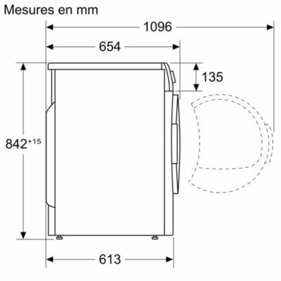 série 4, sèche linge pompe à chaleur, 8 kg wth8300mfr