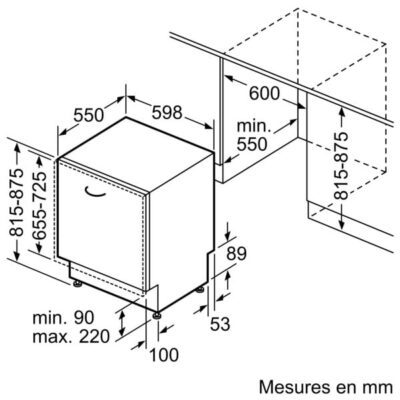 série 4, lave vaisselle tout intégrable, 60 cm smv4evx02f