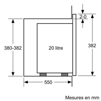 série 4, micro ondes intégrable, noir bosch bfl523mb1f