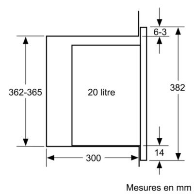 série 4, micro ondes intégrable, noir bosch bfl523mb1f