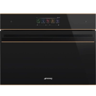 four compact 45 cm vapor clean noir smeg so4606wapnr