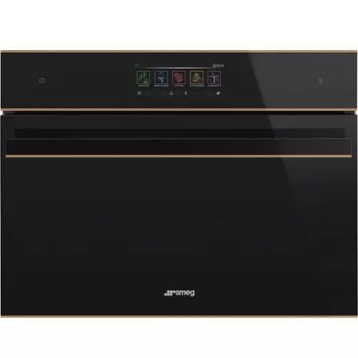 four compact 45 cm vapor clean noir smeg so4606wapnr