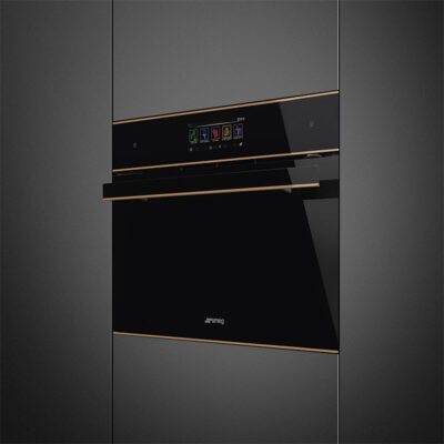 four compact 45 cm vapor clean noir smeg so4606wapnr