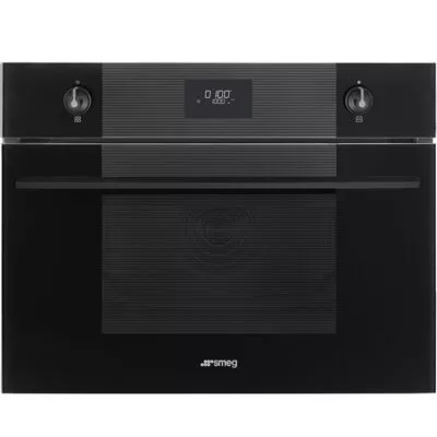 four compact 45 cm noir micro ondes gril esthétique linéa smeg so4101m0b3