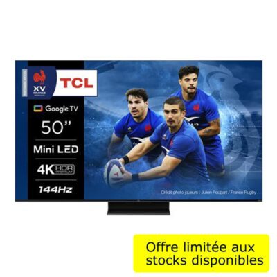 tv tcl mini led uhd 4k 50c809 - meg diffusion