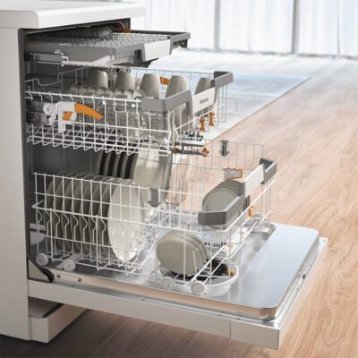 lave vaisselle miele g 7130 sc autodos blanc laqué avec dosage automatique grâce à autodos avec powerdisk intégré.