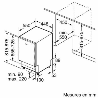 iq100, lave vaisselle tout intégrable, 45 cm siemens sr61hx16kf