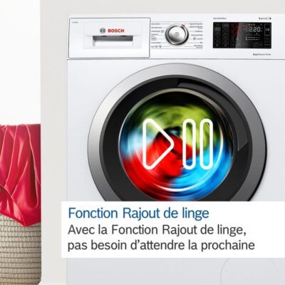 lave linge bosch série 4, 8 kg, 1200 trs/min wan24228fr