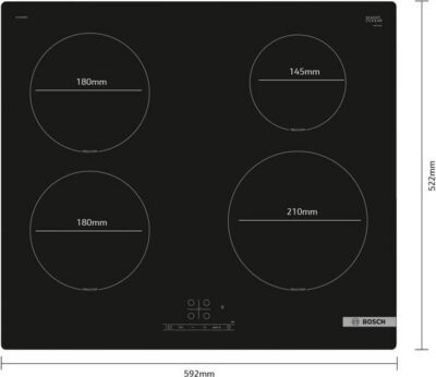 série 4, table à induction, 60 cm, noir, sans cadre pue61rbb5h