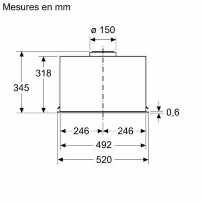 groupe filtrant siemens iq500, 52 cm, inox lb56nac50