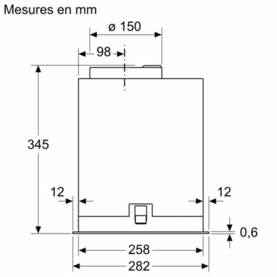 groupe filtrant siemens iq500, 86 cm, inox lb87nac50