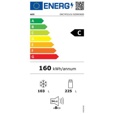 réfrigérateur combiné aeg orc7p321cx