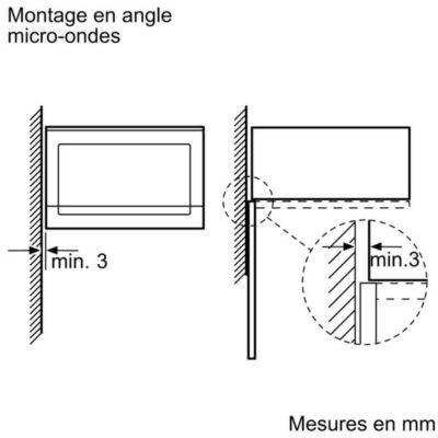 micro ondes bosch blanc, série 4, bfl523mw1f