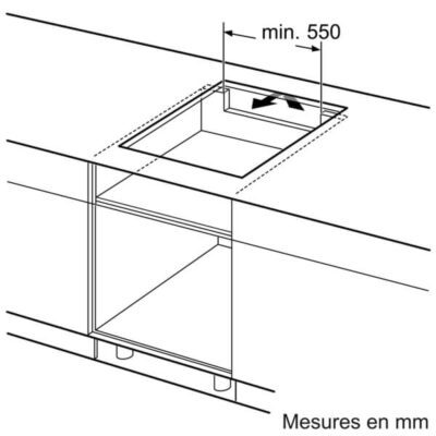 série 4, table à induction bosch, 60 cm, noir, sans cadre pvs611bb6h