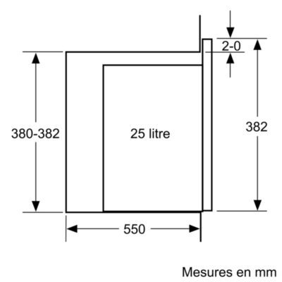 micro ondes bosch série 6, 59 x 38 cm, inox bfl554ms1f