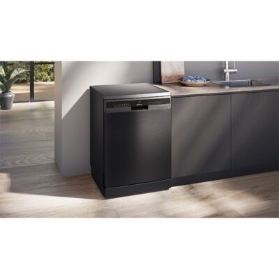 lave vaisselle siemens noir inox iq500, 60 cm, sn25zc06cf