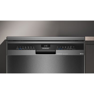 lave vaisselle siemens noir inox iq500, 60 cm, sn25zc06cf