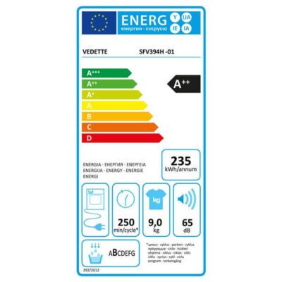 sèche linge pompe à chaleur vedette sfv394h