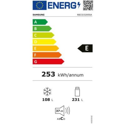 réfrigérateur combiné silver samsung rb33j3205sa