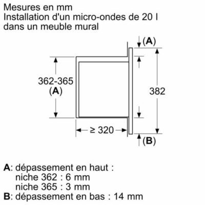 micro ondes bosch intégrable, série 2, noir bfl523mb3f