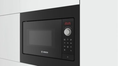 micro ondes bosch intégrable, série 2, noir bfl523mb3f