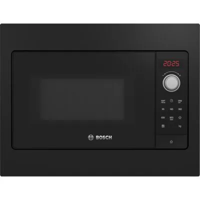 micro ondes bosch intégrable, série 2, noir bfl523mb3f