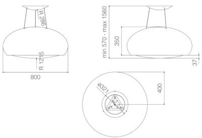 hotte suspendue elica seashell prf0024262a