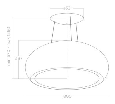 hotte suspendue elica seashell prf0024262a