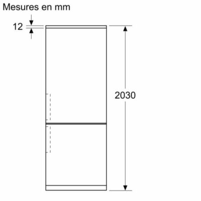 réfrigérateur série 6, 203 x 70 cm, acier brossé anti traces bosch kgn49aibt