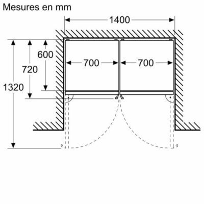 réfrigérateur série 6, 203 x 70 cm, acier brossé anti traces bosch kgn49aibt