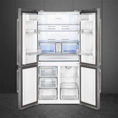 réfrigérateur 4 portes effet inox esthétique universel smeg fq60xdaie