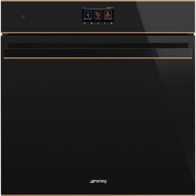 four 60 cm vapor clean noir combiné vapeur esthétique dolce stil novo smeg so6604s4pnr