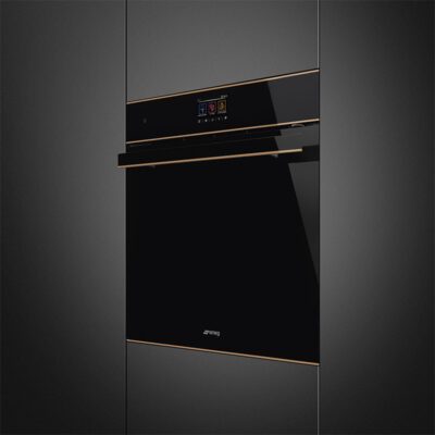 four 60 cm vapor clean noir combiné vapeur esthétique dolce stil novo smeg so6604s4pnr