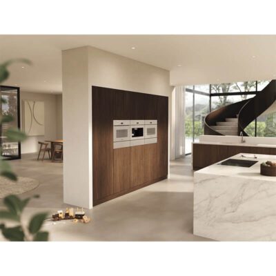 four miele combiné micro ondes sans poignée h 7440 bmx perle beige