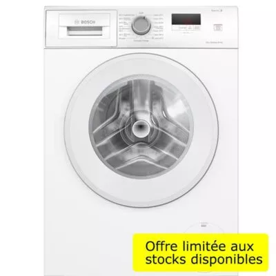 lave linge frontal bosch, serie 2, 7kg, wge02407fr