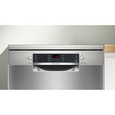 lave vaisselle bosch série 2, 60 cm, acier brossé anti traces sms26ai01f