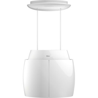 hotte pour îlot design miele da 7378 d aura 4.0 ambient blanc brillant