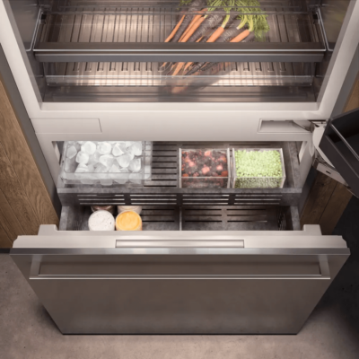 combiné réfrigérateur congélateur vario 212.5 x 75.6 cm charnières pantographes softclose gaggenau rb472305