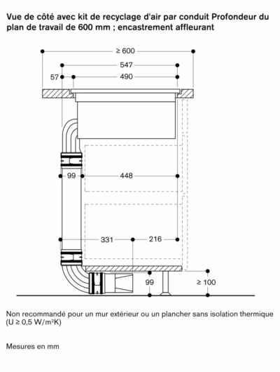 série 200 table de cuisson flex induction avec système de ventilation intégré 80 cm gaggenau cv282101